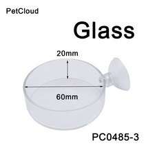 Fih Tank hrimp Food Bowl Feer Tray Car Gla Feeding Tube Dih uction Air For Aquarium uppl, 03 GlaBowl-FeBowl485-3
