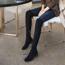 쥬드 215-260 3.5cm 8cm 굽조절 미네뜨 스웨이드 싸이하이 부츠
