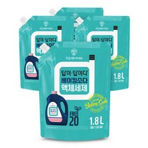 답이답이다 베이킹소다 액체세제 리필, 4개, 1.8L