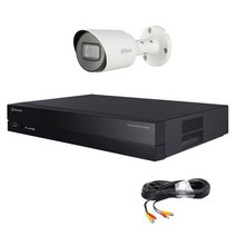 한화테크윈 4채널 DVR 녹화기 + 적외선 뷸렛형 카메라 실외용 + 영상 전원 일체형 케이블 30m 세트 자가설치, HRX-420, HHAC-HFW1500TN
