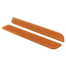 2Pcs 오토바이 안장 가방 가드 반사판 스티커 커버 ABS 플라스틱 할리 여행 일렉트라 트라이 글라이드 CVO, 02 18mm Amber