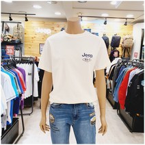 지프 불광점 30% 할인﻿ 심플하고 깔끔하게 데일리로 착용하기 좋은 ﻿남여공용 Jeep CJ-5 라운드 반팔티!!
