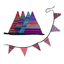 캠핑 텐트 장식 삼각 패턴 가랜드 야외 감성 아이템, 인디언