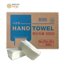 장미화장지 핸드타올 5000매 (100매 X 50개입) 1box, 100매, 50개