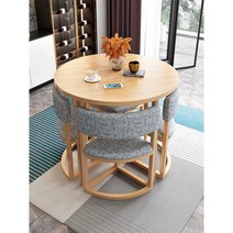 리셉션 협상 고객 판매 밀크티 전문점 커피숍 휴게실 작은 발코니 작은 원형 테이블과 의자 등을 보관할 수 있습니다., 오렌지가죽의자+우드컬러80테이블