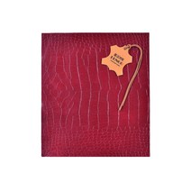 룽고가죽 재단원단 천연소가죽 와니무늬 3색 30X35cm 5장-연습가죽 가죽공예 공방수업 지갑 파우치, 레드브라운