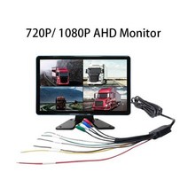 리어 후석 모니터 서라운드뷰모니터 101 인치 4채널 블랙박스 AHD 1080P 4CH 트럭 후면 카메라 모니터 세트 자동차버스RV에 대 한 터치 스크린 차량 CCTV DVR 키트, 128G+Only AHD Monitor