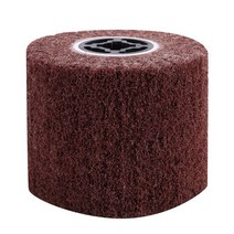 비 짠 와이어 착용 드로잉 폴리싱 휠 플립 브러시 표면 처리 스테인레스 스티치 100 x 22mm (120 곡물), 하나, 적갈색