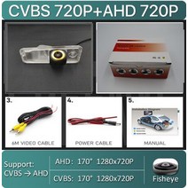 후방 카메라 트럭 화물 버스 170 ° AHD 1080P 황금 렌즈 자동차 백미러 현대 산타페 (DM) 2013 역방향 차, 01 AHD 720P CVBS 720P
