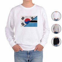 ATOGATO 대한민국 보츠와나 국기 맞춤 맨투맨 TANI * 323EA