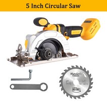 무선전기톱 미니전기톱 5인치 브러시리스 원형 톱 125MM 마키타 18V 배터리 사용 BL1860 다기능 목공 파, 01 Circular Saw