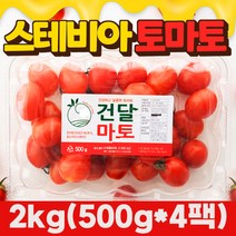 건달마토 꿀맛나는 스테비아 방울토마토, 2kg(500g x 4팩)