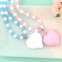 N230 아리엘 스톤 목걸이 천연석 원석 빅 하트 여행 바캉스 원피스 룩 정장 패션 써지컬 스틸 주얼리 패션 연애인 목걸이