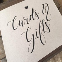 Cards and Gifts - Wedding Signage - 8x10 PRINT - Unframed - Reception - RUSTIC - Sign - Recycled - E, 1