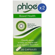 플로에 보웰 헬스 키위 추출물 프리바이오틱스 엔자임 캡슐 30정 PHLOE BOWEL HEALTH Prebiotics Kiwi Extract, 2개