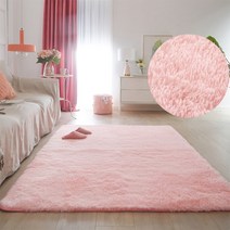 북유럽 스타일 대형 모피 카펫 거실 매트 모던 침실 블랙 그레이 화이트 미끄럼 방지 러그, [11] 160x230cm, [05] Light Pink