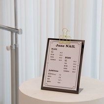 [금손간판] A5 블랙 유광 메탈 메뉴판