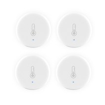 TUYA ZIGBEE 스마트 온도 습도 센서 감지기 배터리 전원 보안 시스템 라이프 앱 지원 ALEXA GOOGLE HOME, 4 PCS