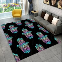 Nazar Evil Eye Tree of Life 영역 러그 가정용 카펫 거실 침실 소파 도어매트 주방 장식 어린이 놀이 미끄럼 방지 바닥 매트, 51.40x60cm15x23in - 24