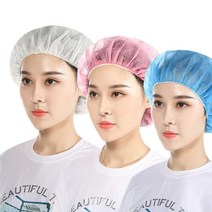 일회용 위생모자 100매 대용량 부직포 요리 헤어캡, 3-위생모자-분홍