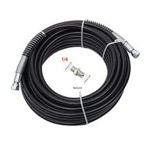 릴호스 세차호스 1/4 연결 호스 스프레이 에어리스 5800PSI 고압 파이프 분무기 페인트 건 물, 01 black_09 25M