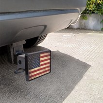 1pc 견인 히치 플매트 카펫 러그 프로텍터 자동 바 볼 커버 미국 국기 엠블럼 캐러밴 트레일러 수호자