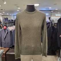 에스에이피 SAP샙 NC08 울혼방 이중 라운드 스웨터 올리브그린 MNKA22T01-47