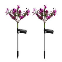 태양광 조명등 잔디등 야외 조명 LED 태양 호 접 방수 정원 안뜰 잔디 빛 인공 꽃 램프 야광, 2PCS_CHINA