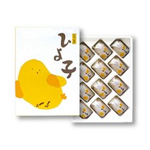 일본 규슈 명과 히요코 병아리 만쥬 쿠키 선물 세트 12개들이, 1개, 12개입
