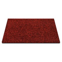 순수 코일 현관매트 120 x 120 cm 두께 20mm, 레드 + 블랙, 1개