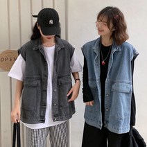 [넘편해] 레나 트렌디 데님조끼