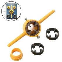 탭 앤 다이 탭다이스 6pcs 전문 수동 파이프 스레더 강력한 12 34 1 인치 배관 pvc 스레드 도구 메이커 나사 세트 손 도구 쉬운 적용, 없음