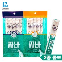 장건강 배변활동원활 노령견간식 2종콤보 연어오리