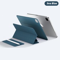 ebook리더기 이북 북 전자책 단말기 전자북ZOYU-마그네틱 스마트 커버 아이패드 10 10.9 프로 11 2022 카파 에어 4/5 미니 6 용 풀 스플릿 버클 벤딩 방, 07 Blue, 03 iPad Air 4 10.9 2020