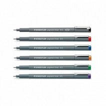 스테들러 피그먼트 라이너 308 디자인 라인펜라이너펜 드로잉펜 펜 잉크 스크랩북 디자인펜, 0.3mm 레드