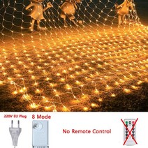 LED 야외 낚시 그물 크리스마스 요정 조명 3M-54M 꽃줄 정원 거리 화환 커튼 웨딩 트리 라마단 장식 2023, [01] Warm White No Remote, [07] 10.5M x 1.5M 560LED, Warm White No Remote