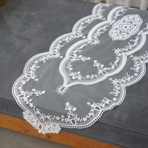 시둥마켓_테이블장식 레이스러너 협탁 매트 홈카페꾸미기 식탁보 레이스보 소품, 소 (180cm)