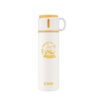 씰레 차차 스테인리스 스틸 보온병, 옐로우, 500ml