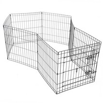 고양이 강아지 울타리 Pet Fence 새끼 투명 8Panel Pet Dog Pen Puppy Playpen Foldable Rabbit Run Cat Du, 01 8pcs of 61x H 61cm