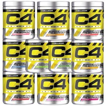 Cellucor 셀루코어 C4 오리지널 프리-워크아웃 운동 전 부스터 60서빙 10가지 맛, 그린애플