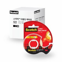 3M 스카치 다용도 테이프 522D(12mmx20m) 2갑 24개입, 투명, 108개