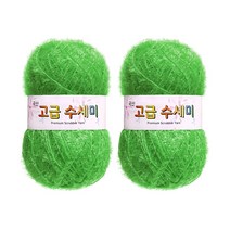 울클럽 별꽃수세미 만들기 DIY 고급수세미실 2볼세트, 102연두