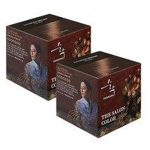 순수 더 살롱 컬러 아뜰리에 염모제, 초코브라운, 4개