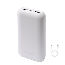 크레앙 20000mAh 고속 충전 대용량 보조배터리, 화이트