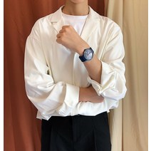 코발트블루 셔츠 루즈핏 오픈카라 남방