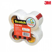 3M 포장용테이프 리필(132R 48mm*20m 3+1) 셀로판테이프, 투명, 1세트