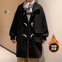 남자 더플코트 루즈핏 모직 2022 커플 코트