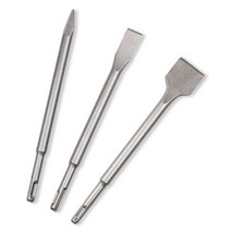 디월트충전함마드릴 밀워키 3/4pcs SDS 라운드 핸들 치즐 세트 해머 드릴 포인트 그루브 Gouge 브레이크 콘크리트 벽 드릴링, [01] 3PCS