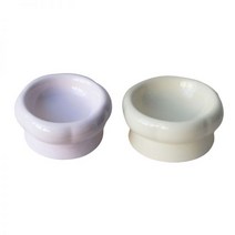 댕댕냥냥 고양이 밥그릇 세라믹 짧은 다리 고양이는 나폴레옹 가필드 밥그릇을 사용하여 경추의 전복을 방지하고 세척이 간편한 밥그릇689323851207, 마카롱 퍼플 + 베이지_도자기 그릇