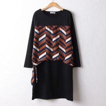 아이우먼 데일리배색롱원피스 NBF563M202 빅사이즈